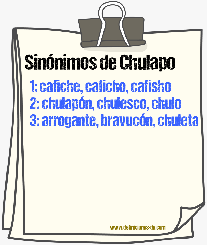 Sinnimos de chulapo