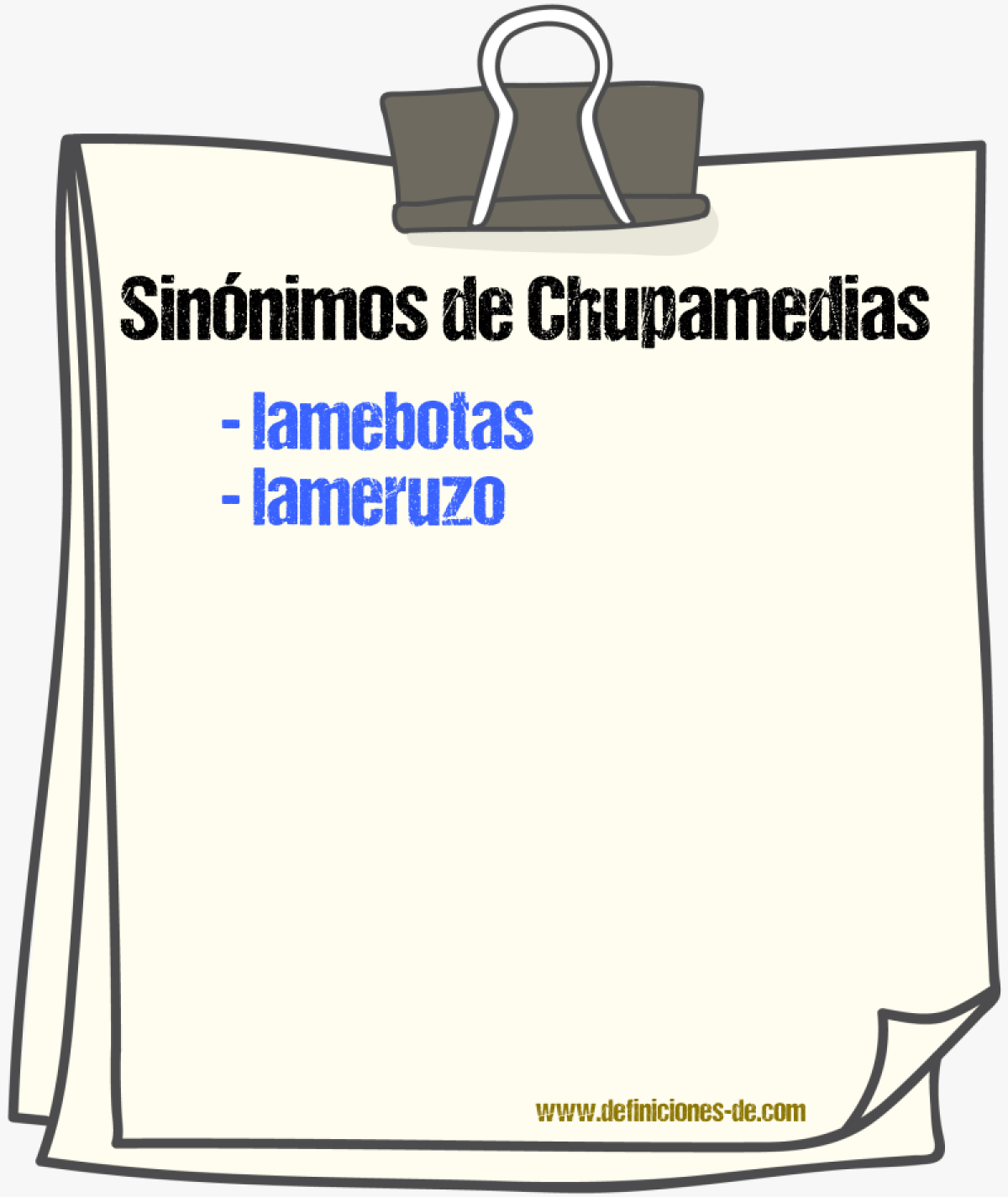 Sinnimos de chupamedias