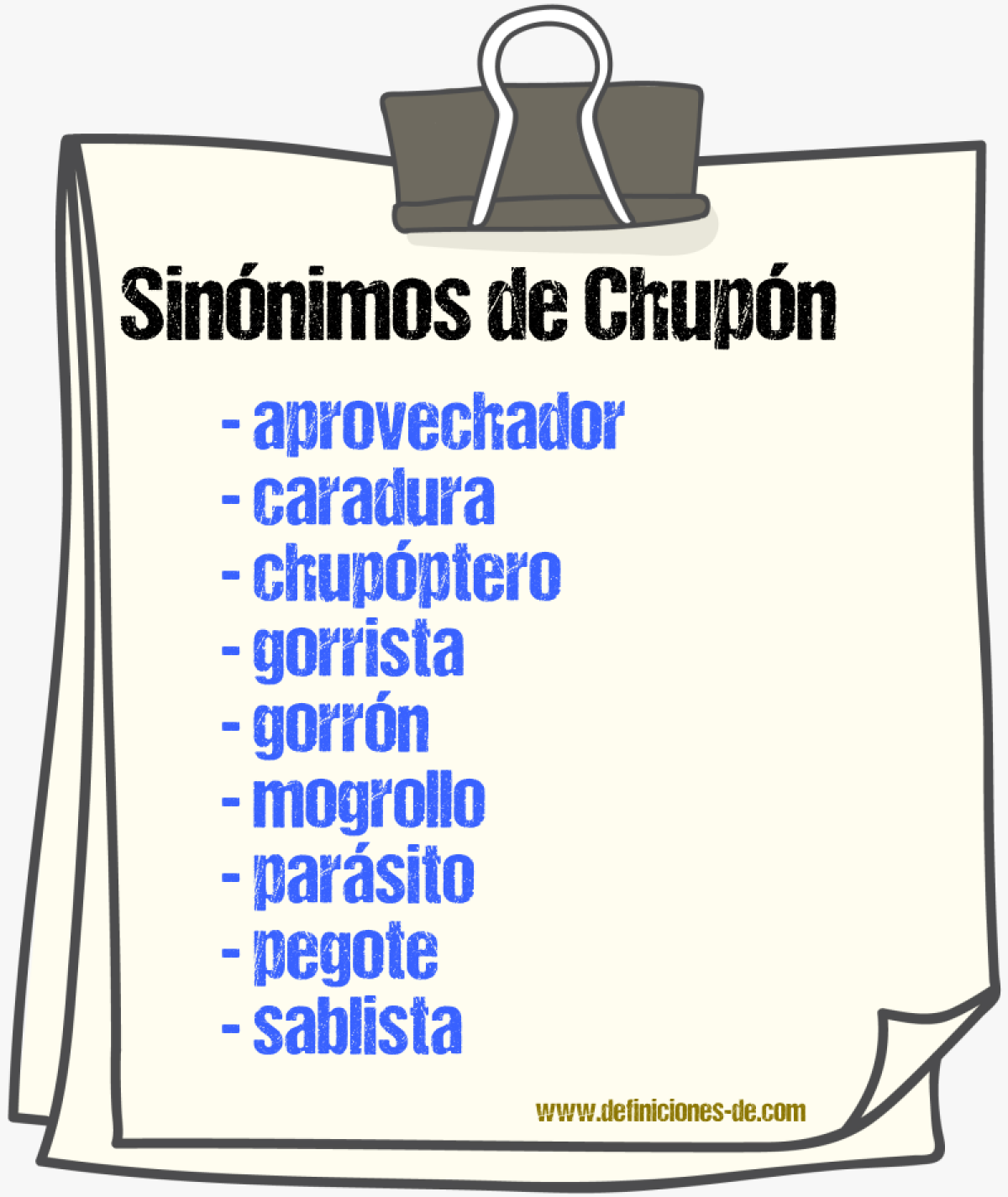 Sinnimos de chupn