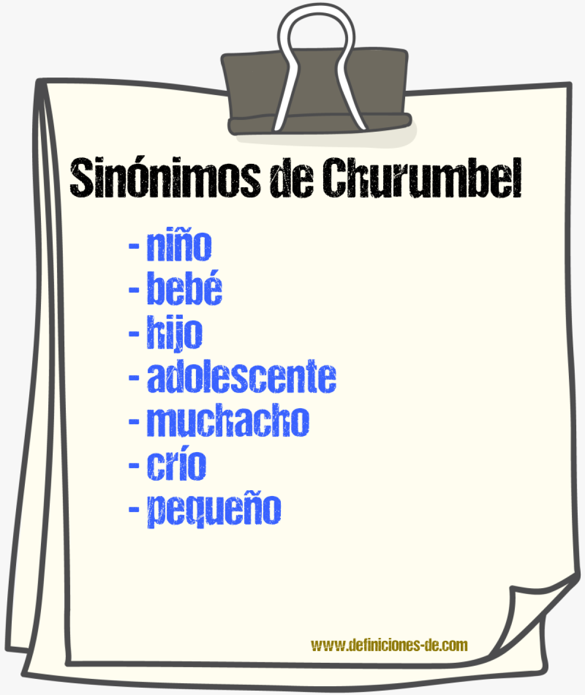 Sinnimos de churumbel