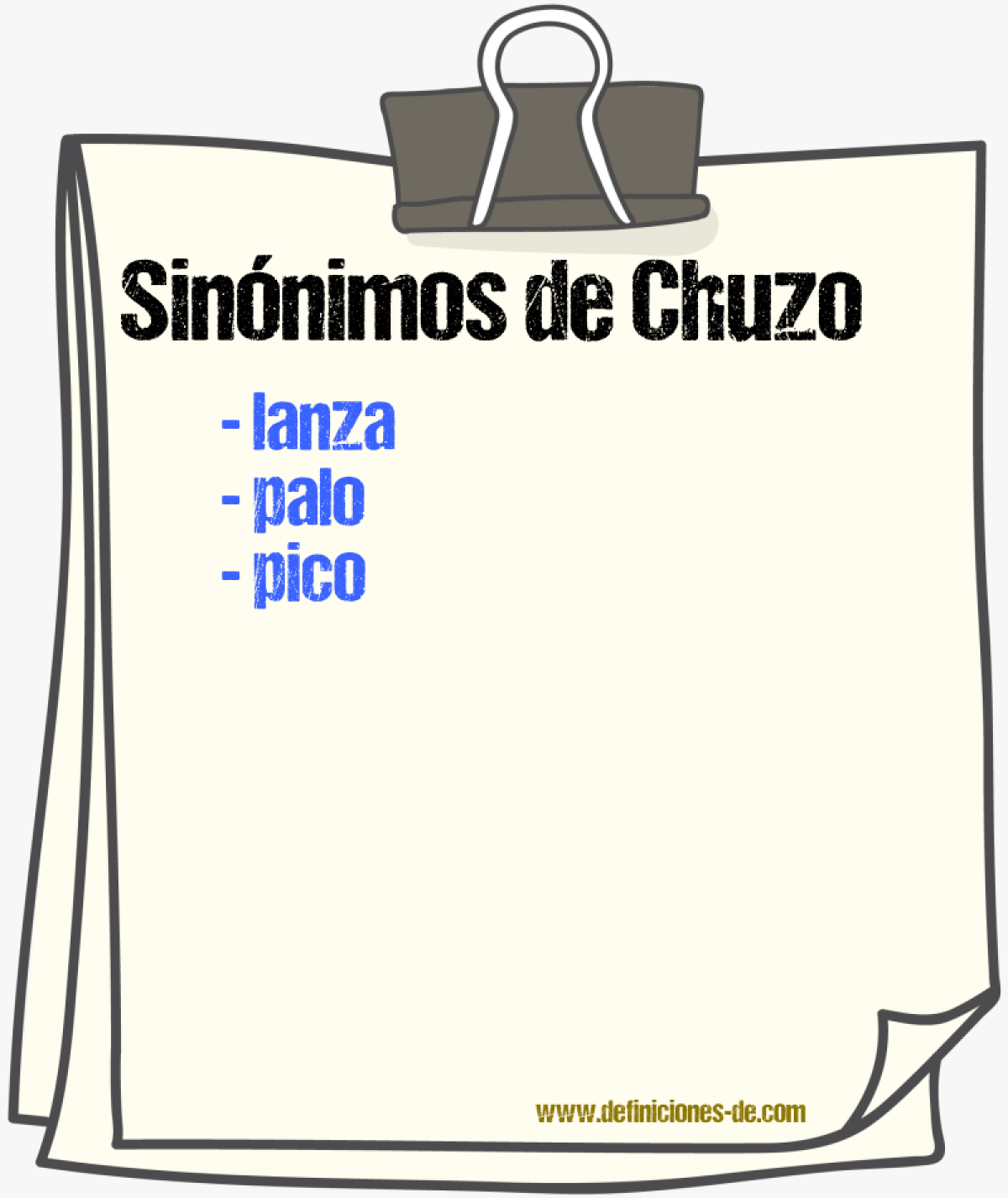 Sinnimos de chuzo