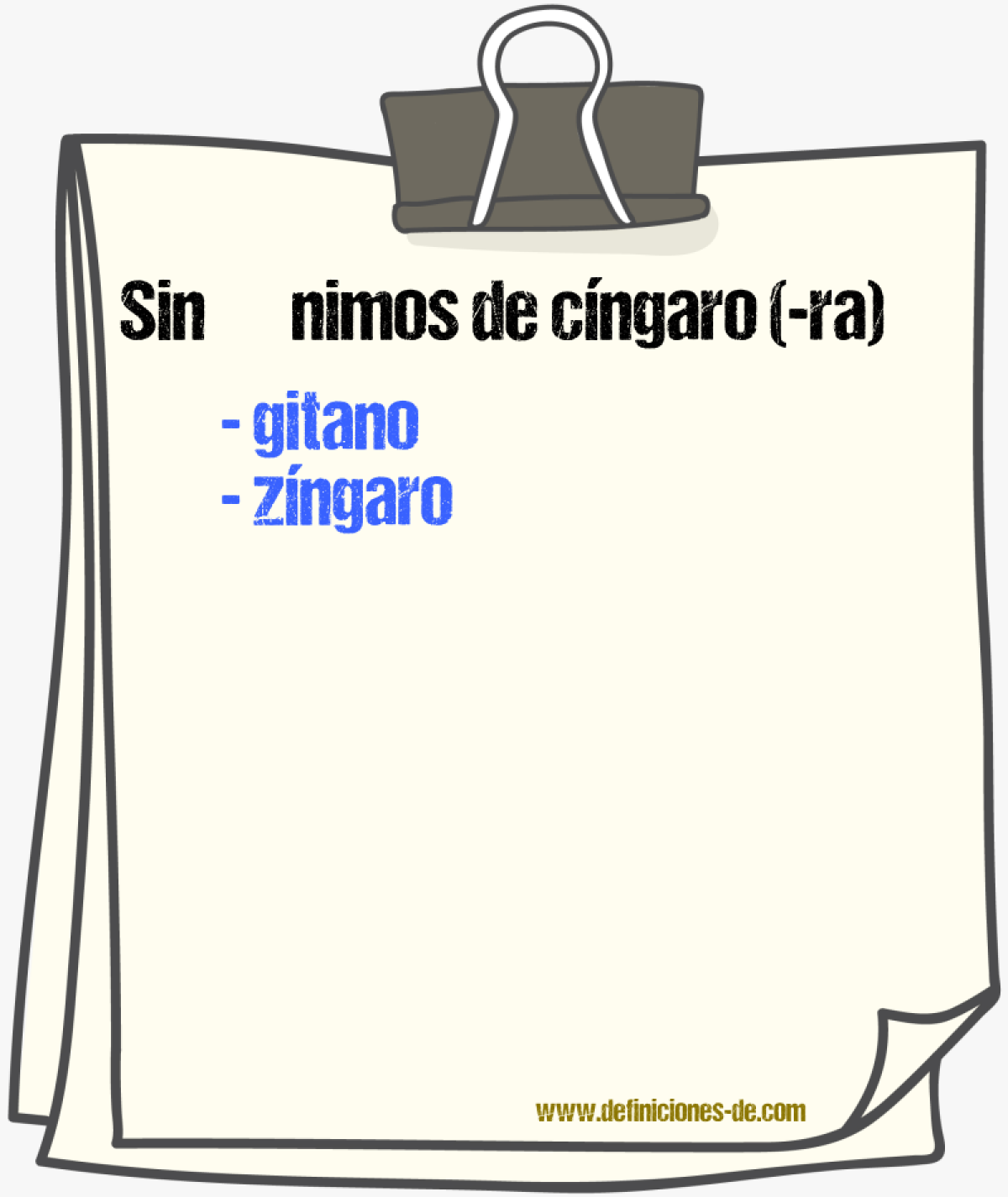 Sinnimos de cngaro