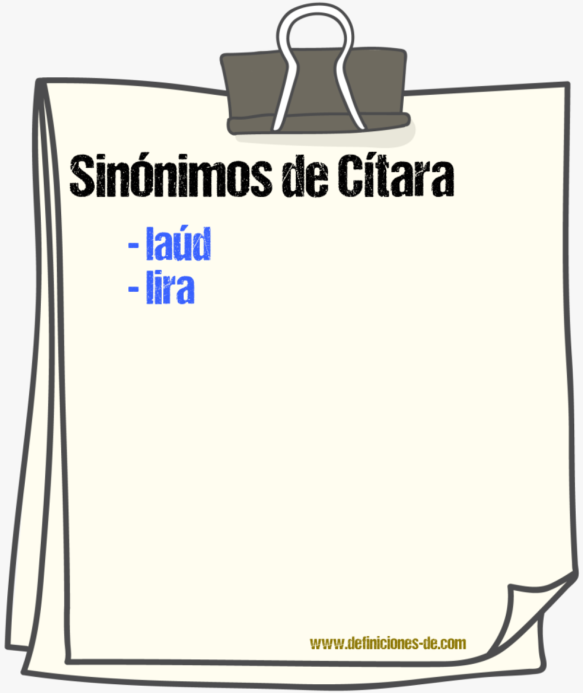 Sinnimos de ctara