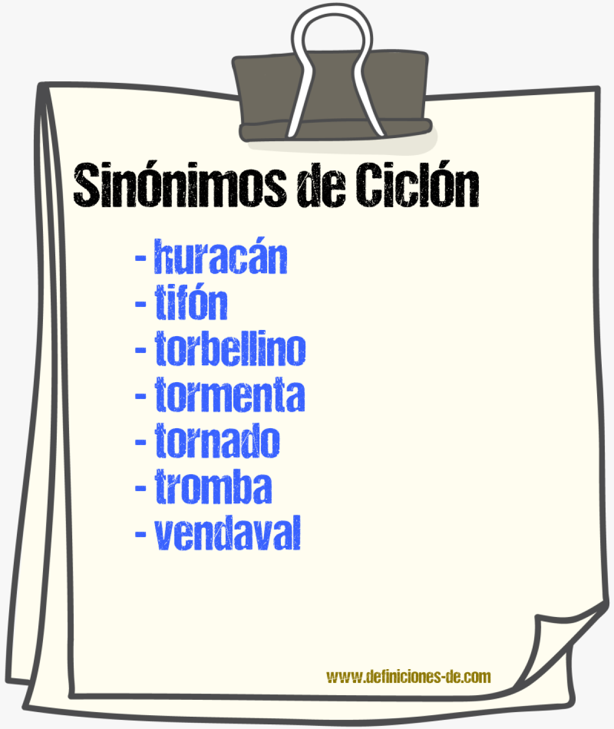 Sinnimos de cicln