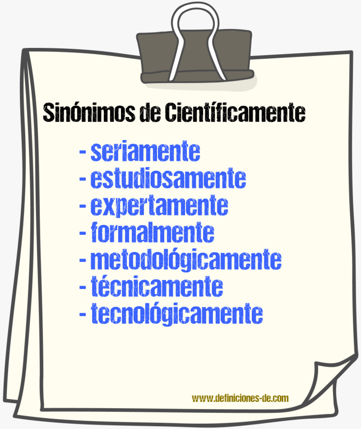 Sinnimos de cientficamente