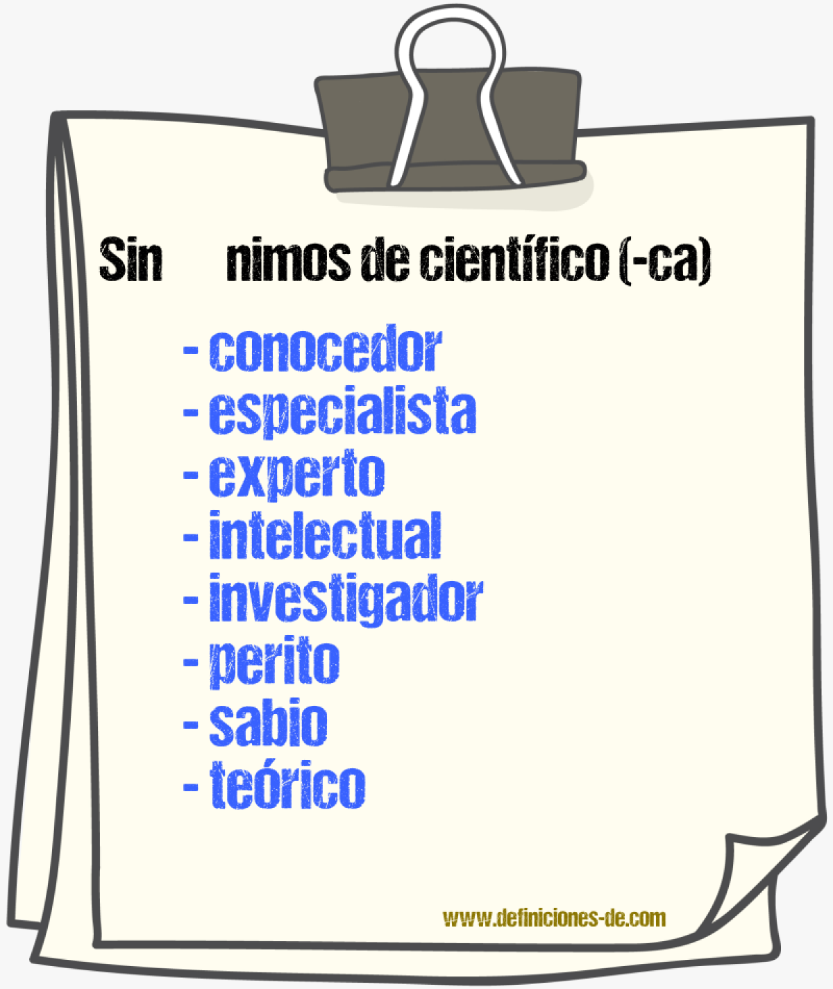 Sinnimos de cientfico