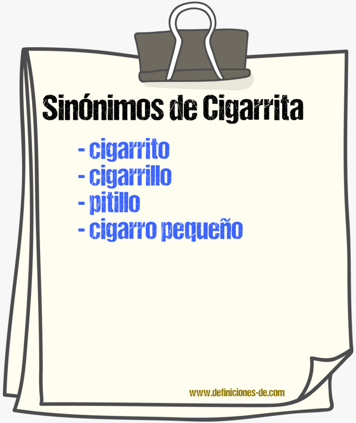 Sinónimos de cigarrita
