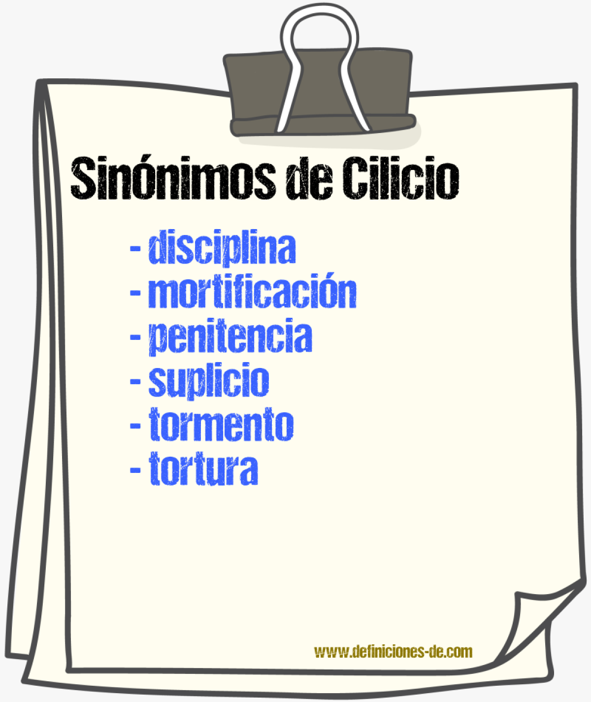 Sinnimos de cilicio