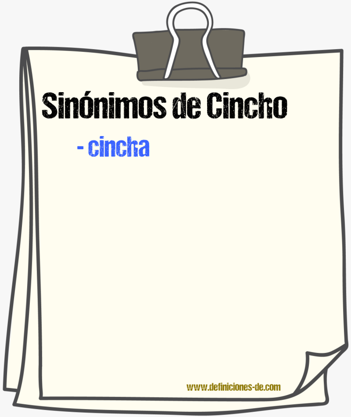 Sinnimos de cincho