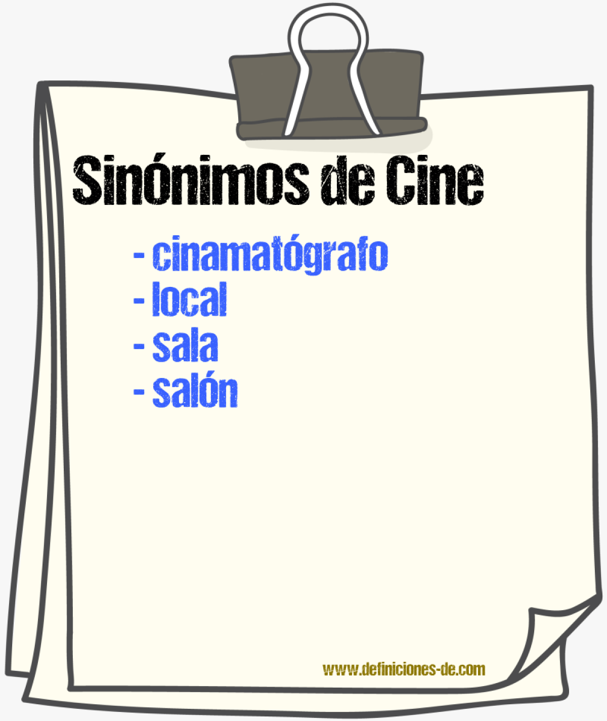 Sinnimos de cine