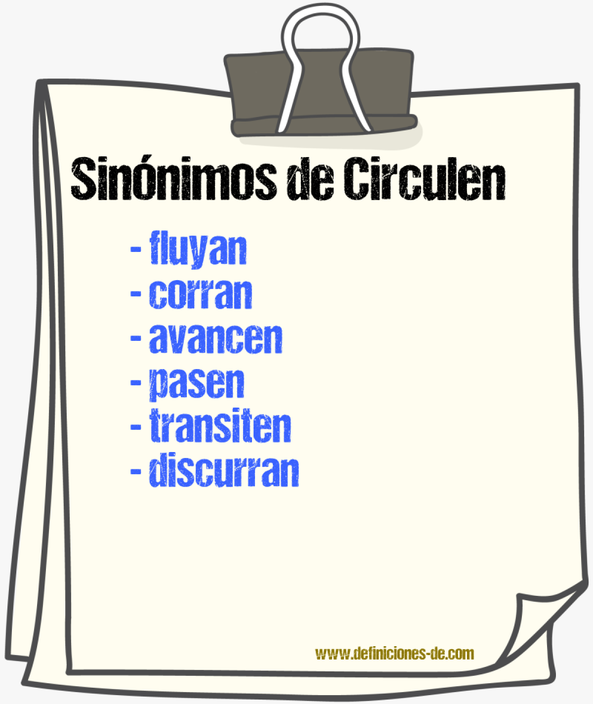Sinónimos de circulen