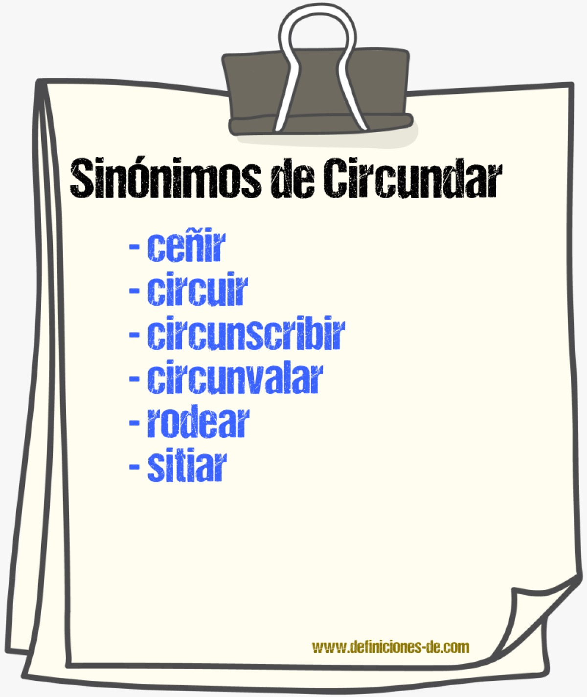 Sinnimos de circundar