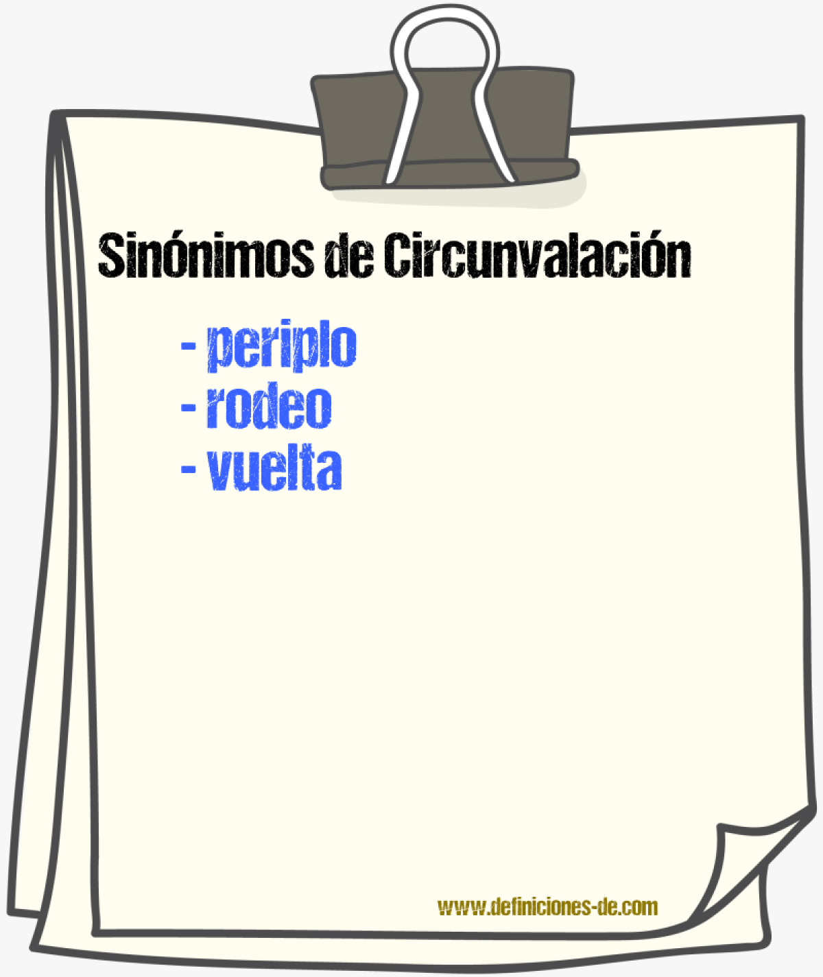 Sinnimos de circunvalacin