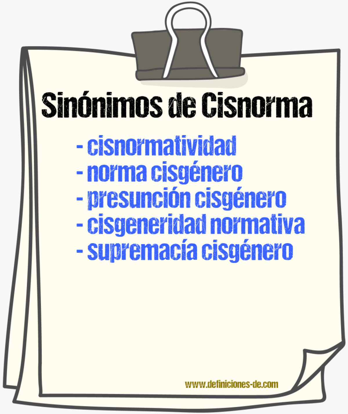 Sinónimos de cisnorma