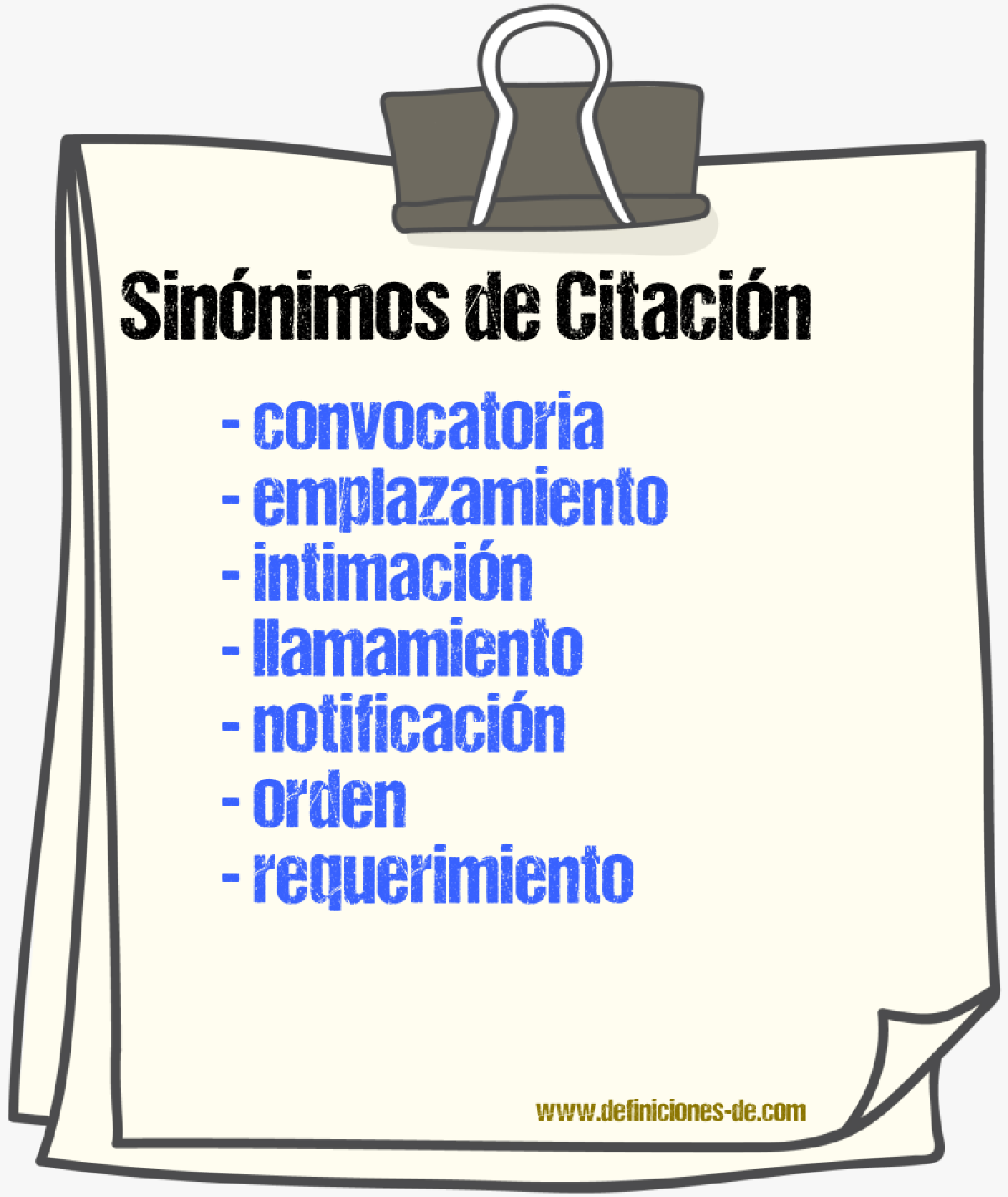 Sinnimos de citacin