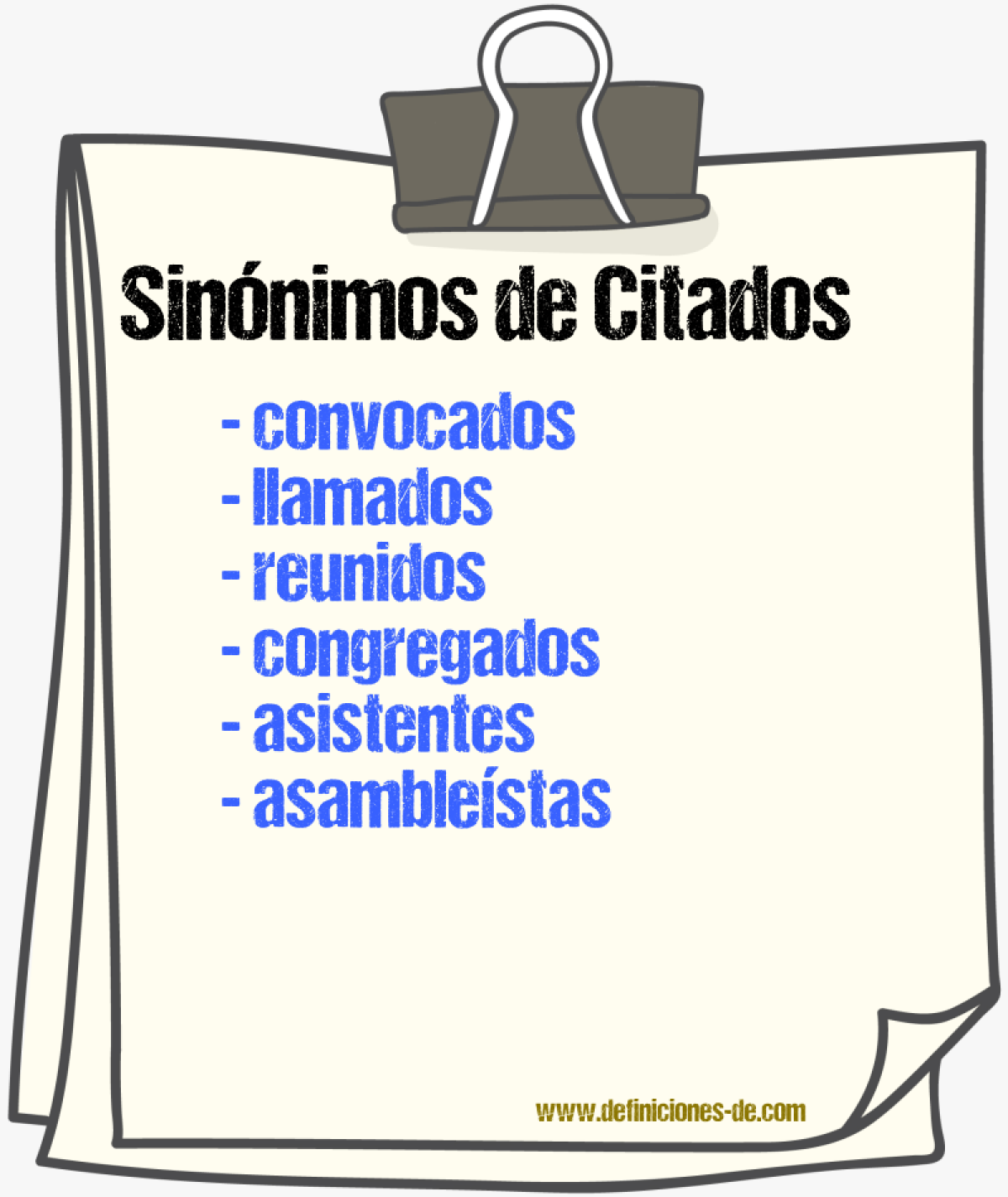 Sinónimos de citados