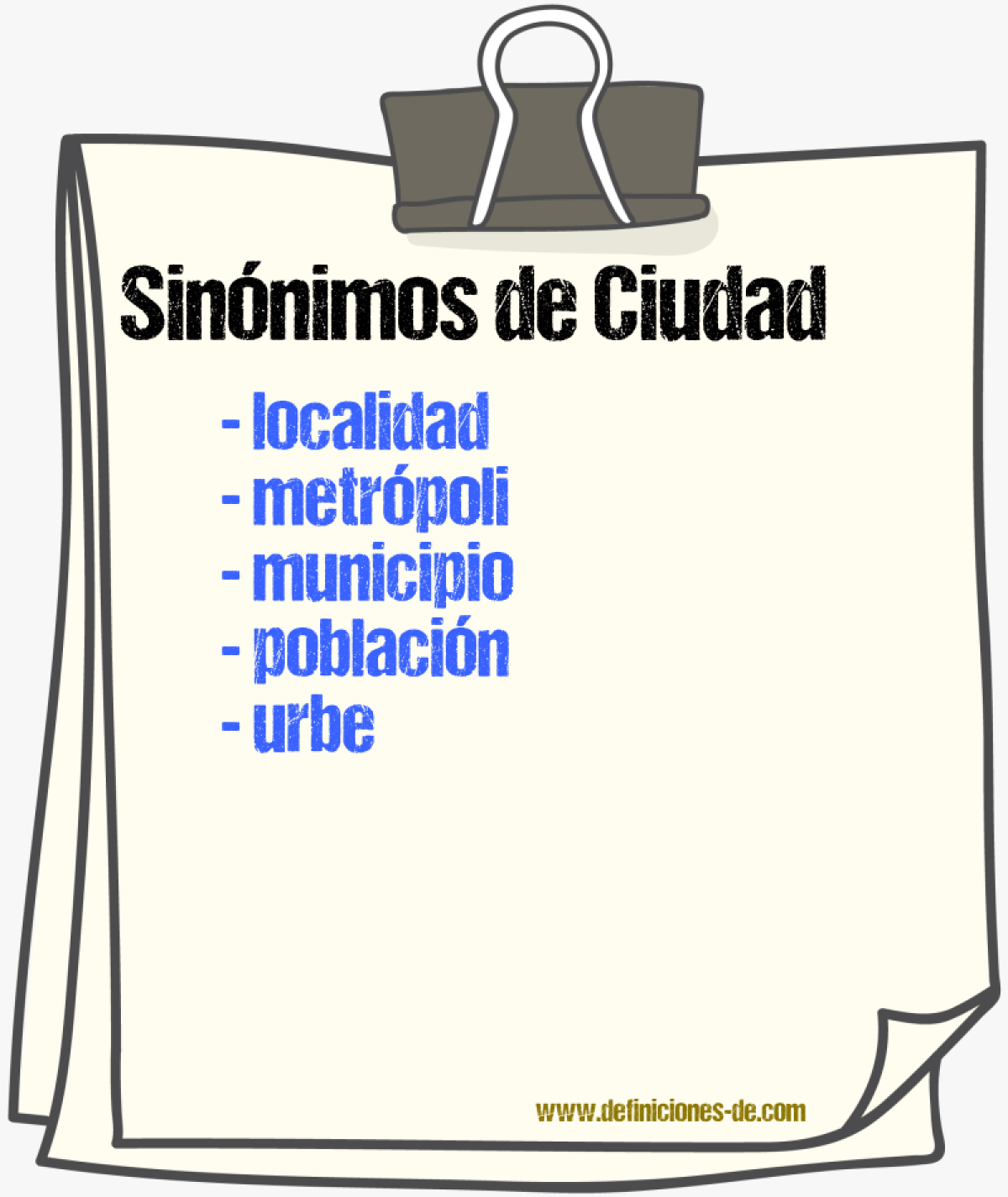 Sinnimos de ciudad