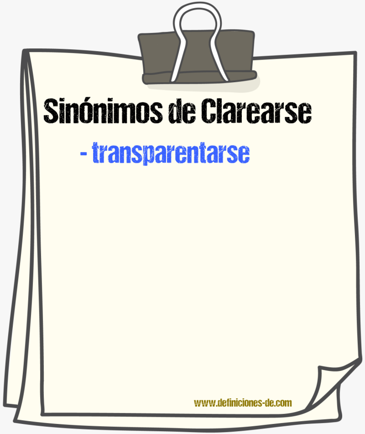 Sinnimos de clarearse