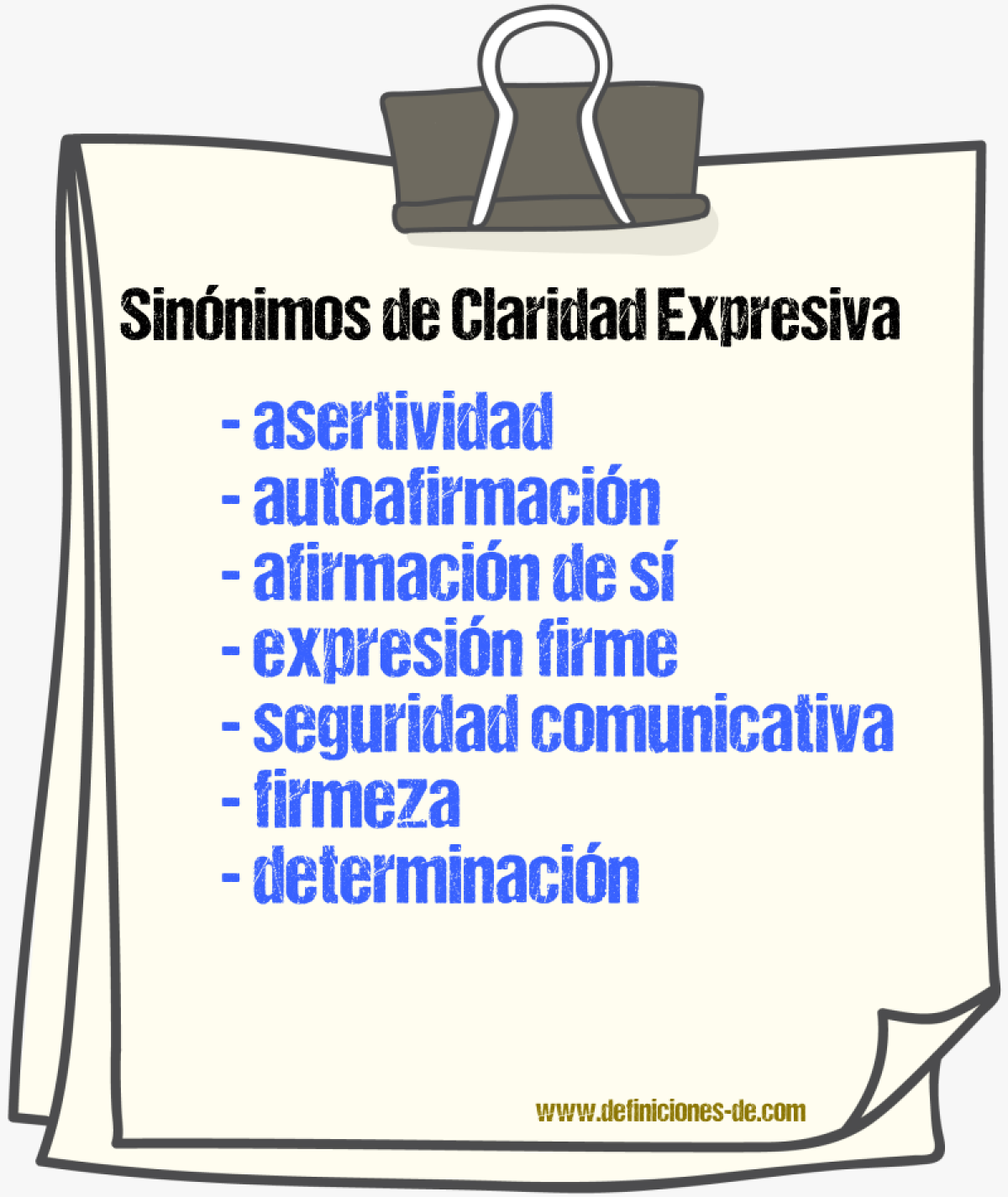 Sinónimos de claridad expresiva