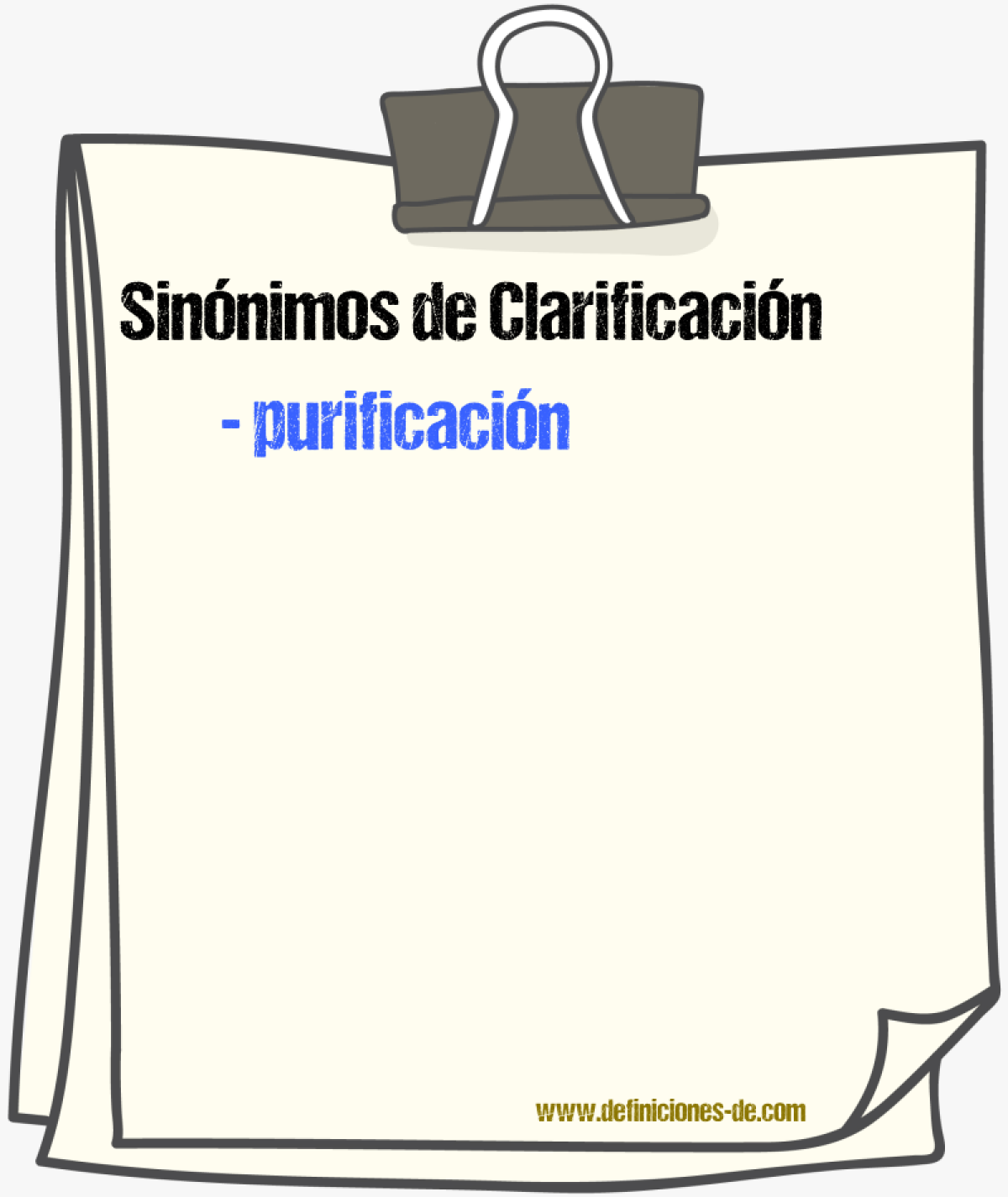 Sinnimos de clarificacin