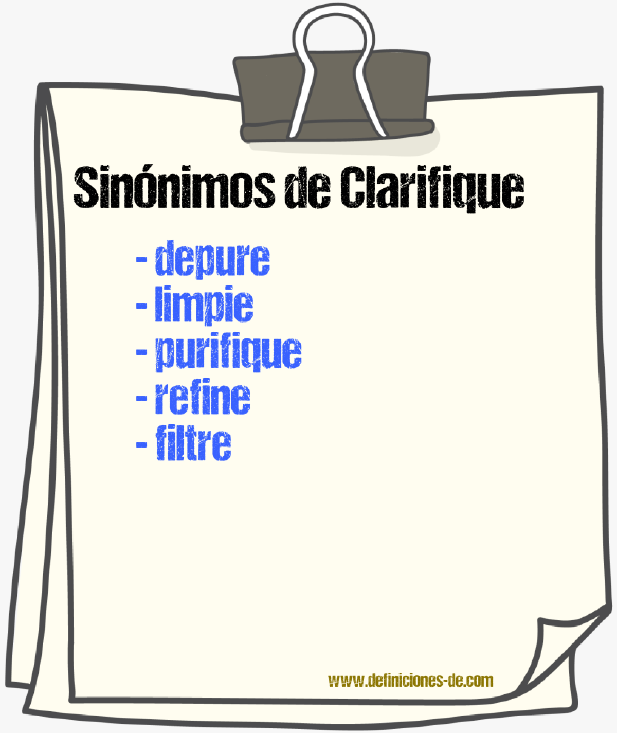 Sinónimos de clarifique