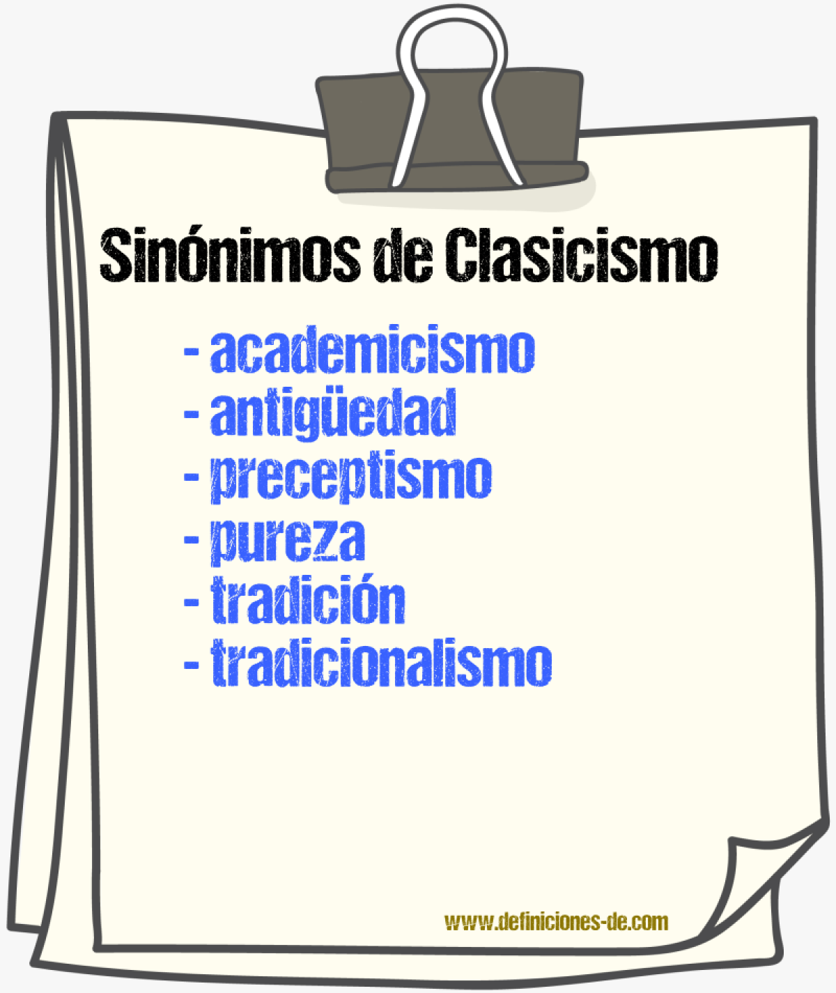 Sinnimos de clasicismo