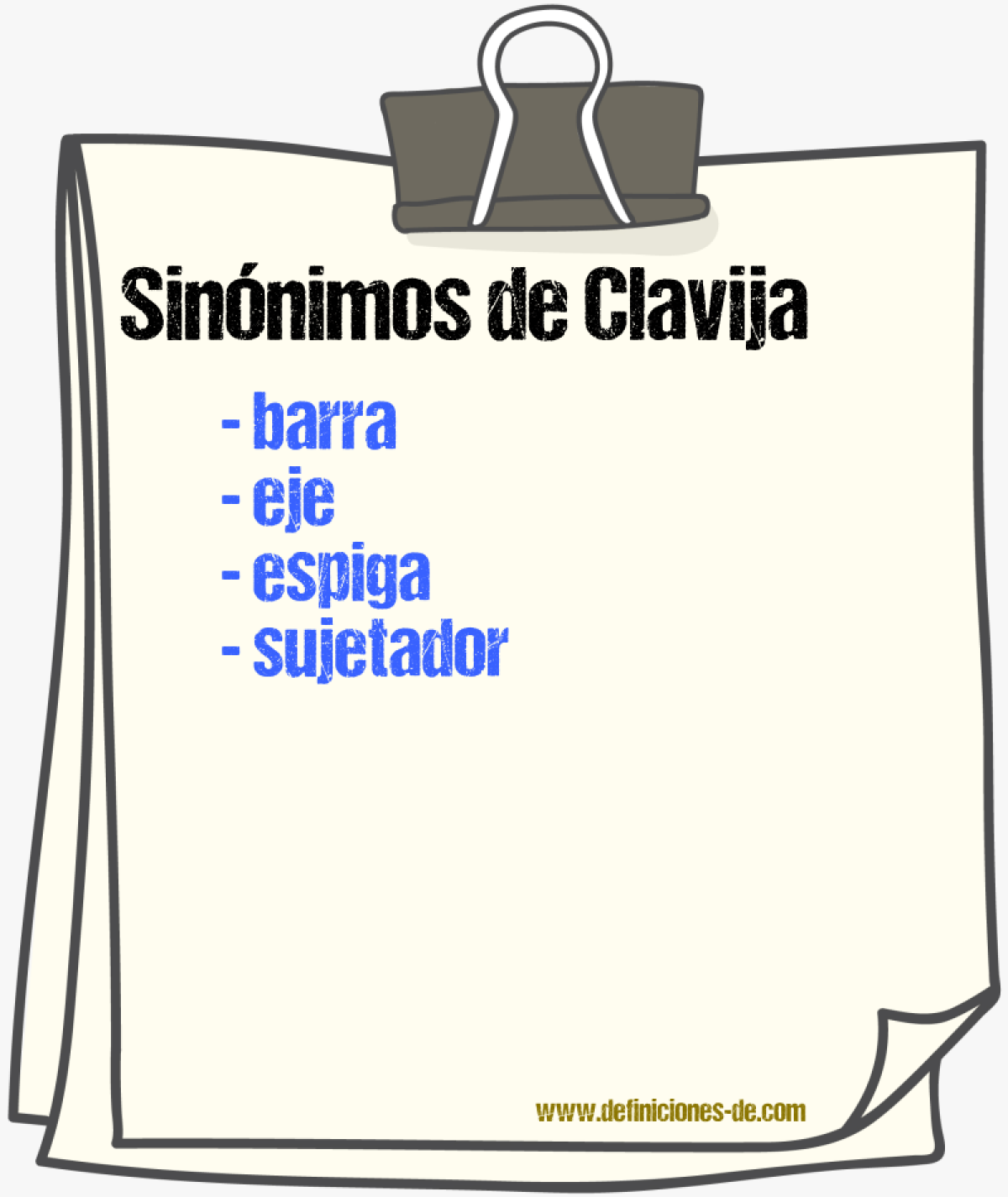 Sinnimos de clavija