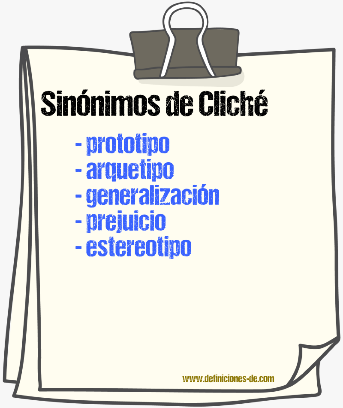 Sinnimos de clich