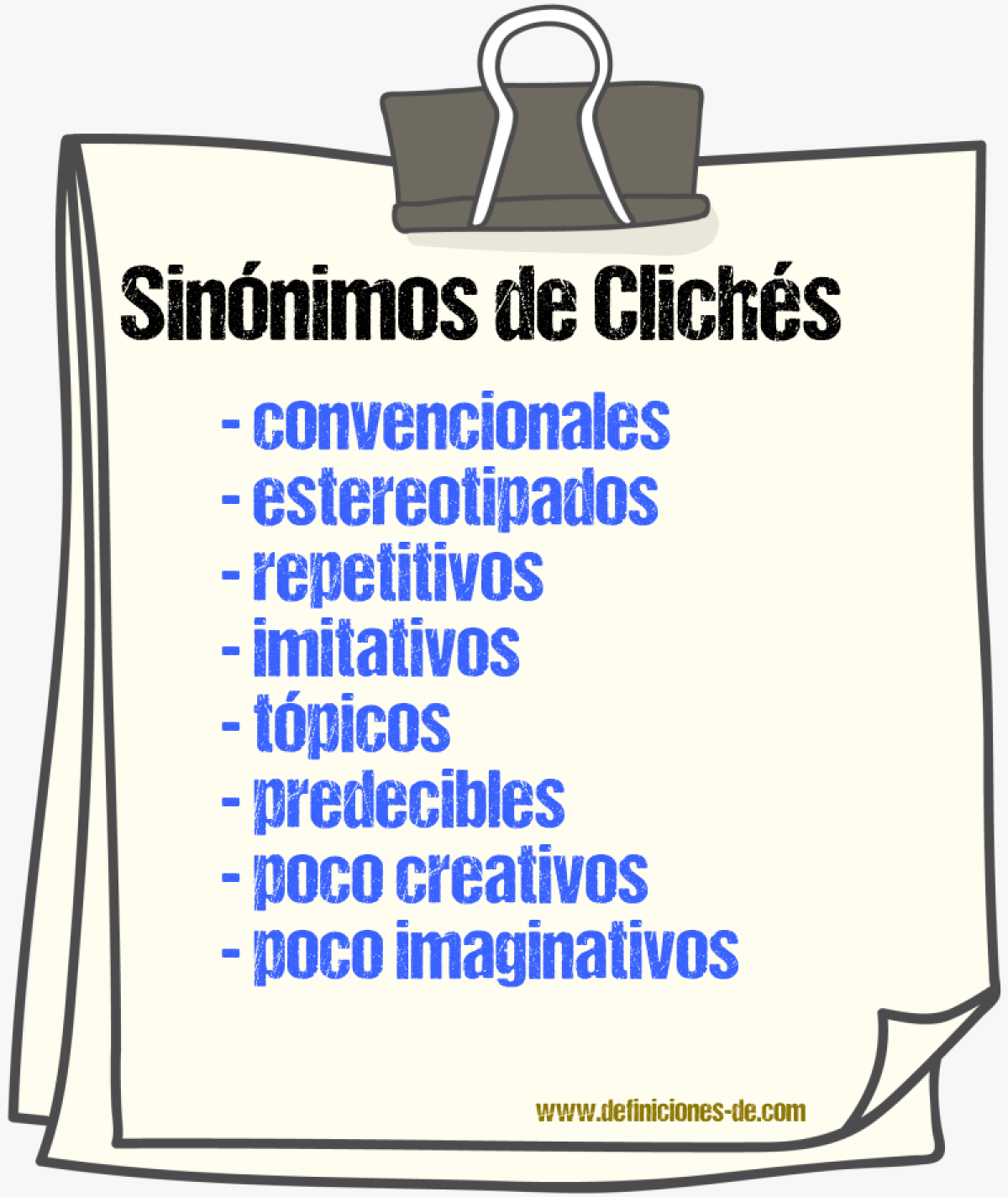 Sinónimos de clichés