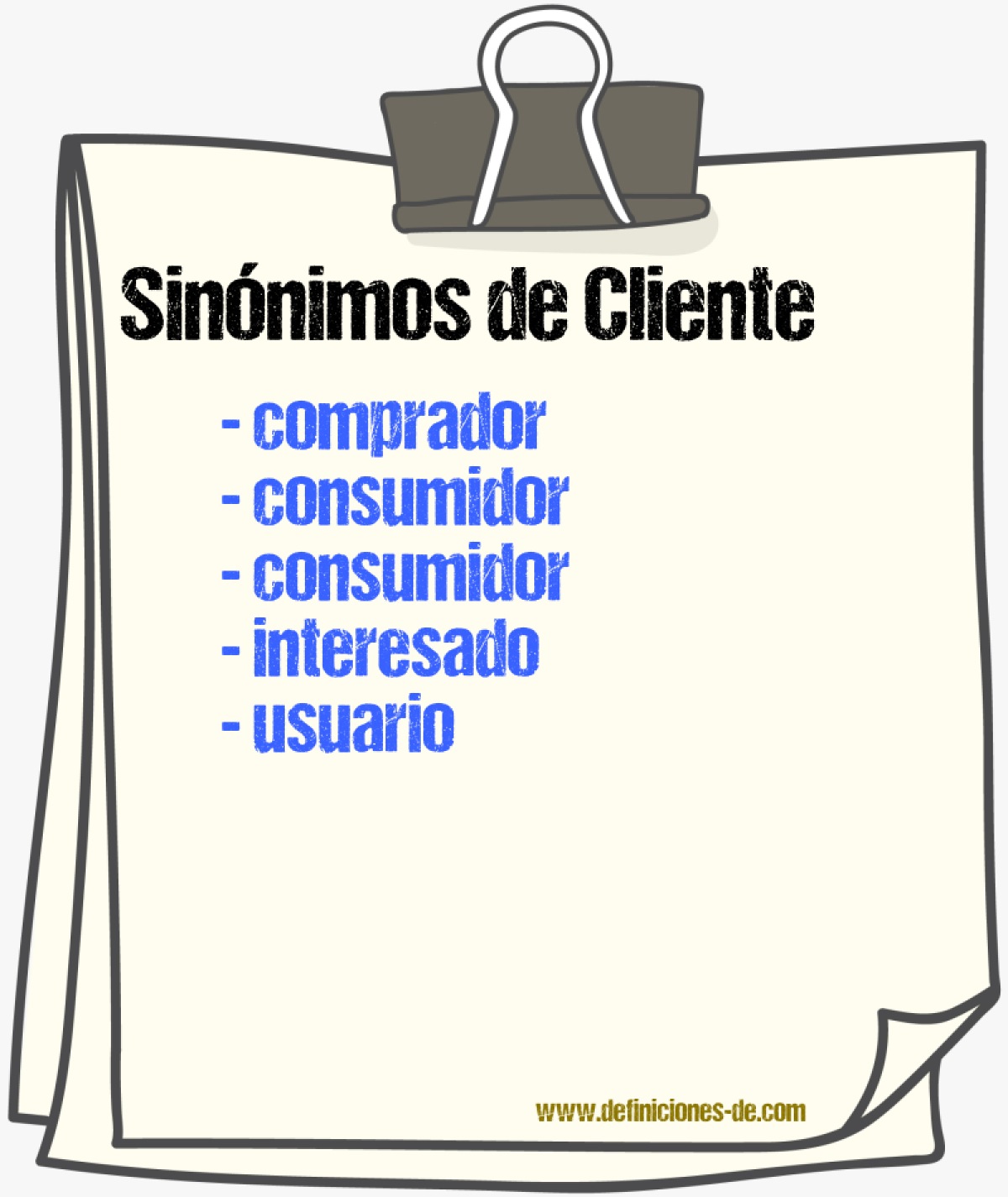 Sinnimos de cliente