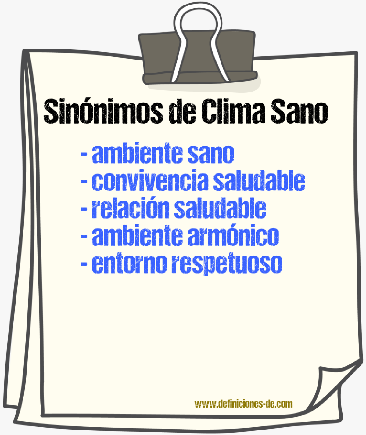 Sinónimos de clima sano
