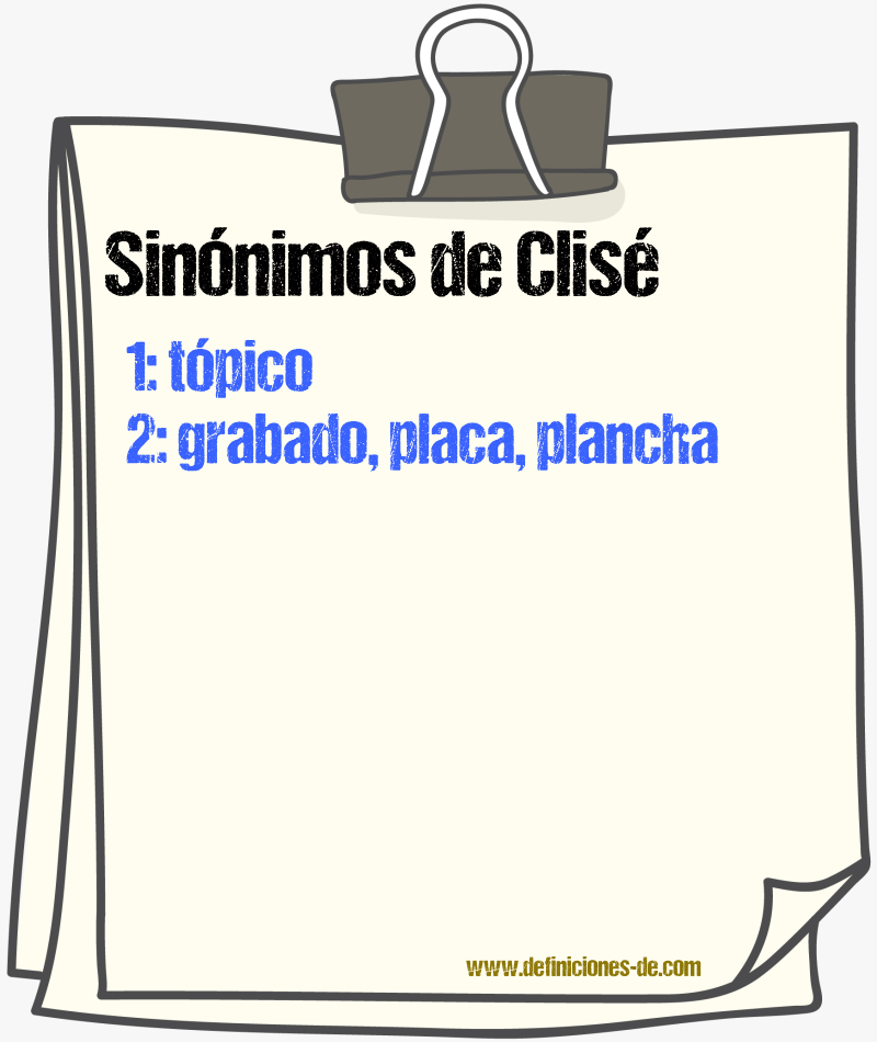 Sinnimos de clis