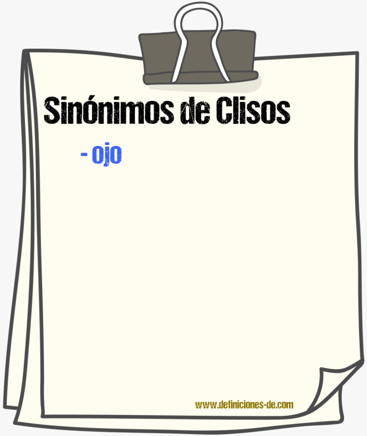 Sinnimos de clisos