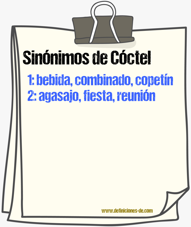 Sinnimos de cctel