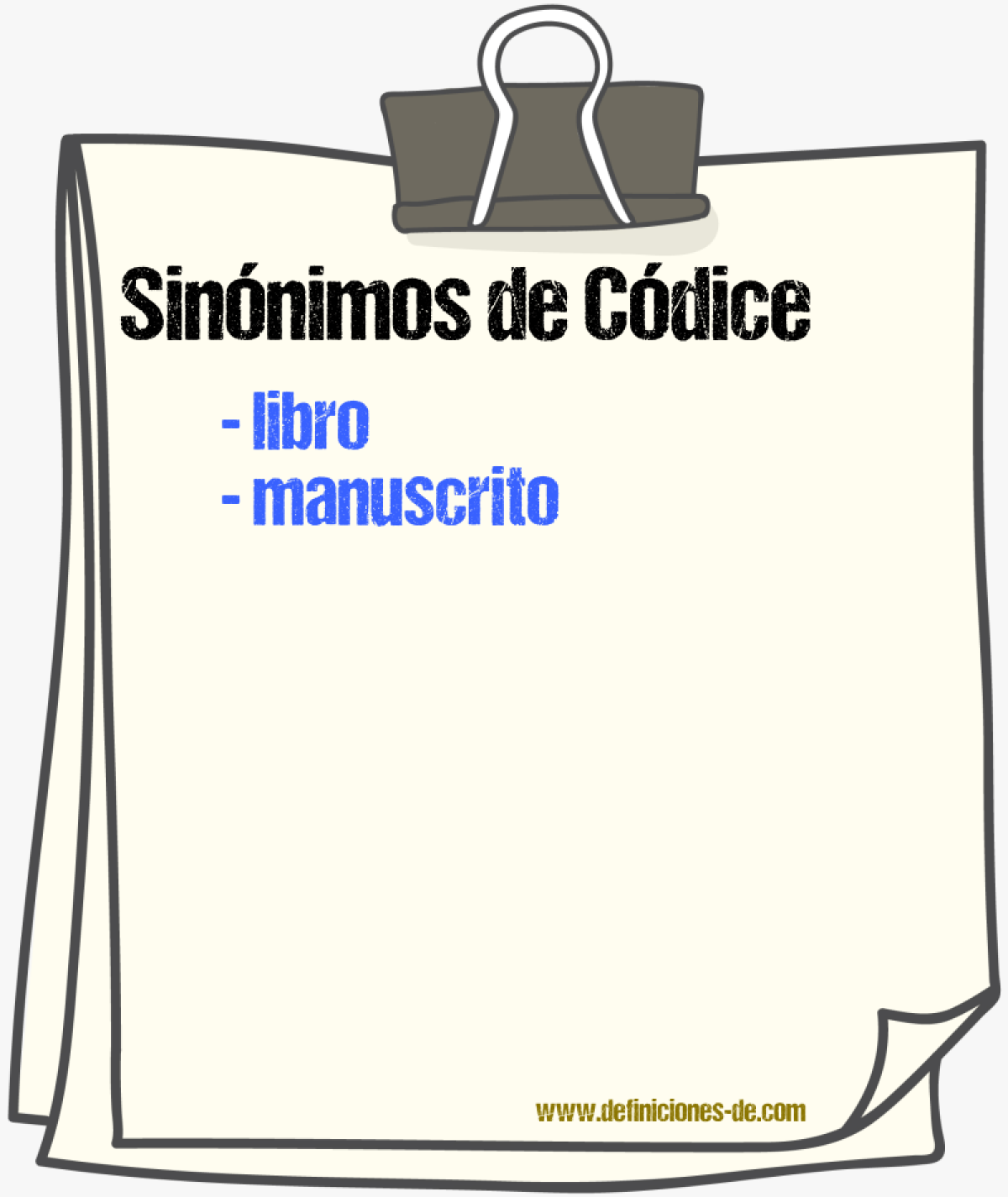 Sinnimos de cdice