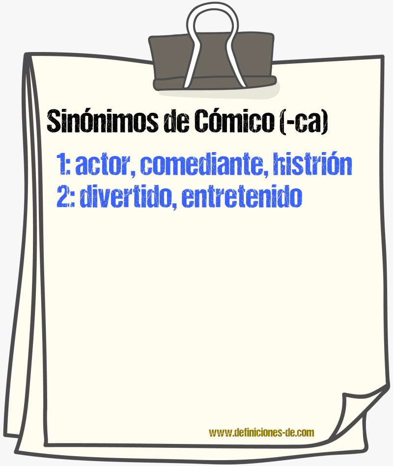 Sinnimos de cmico