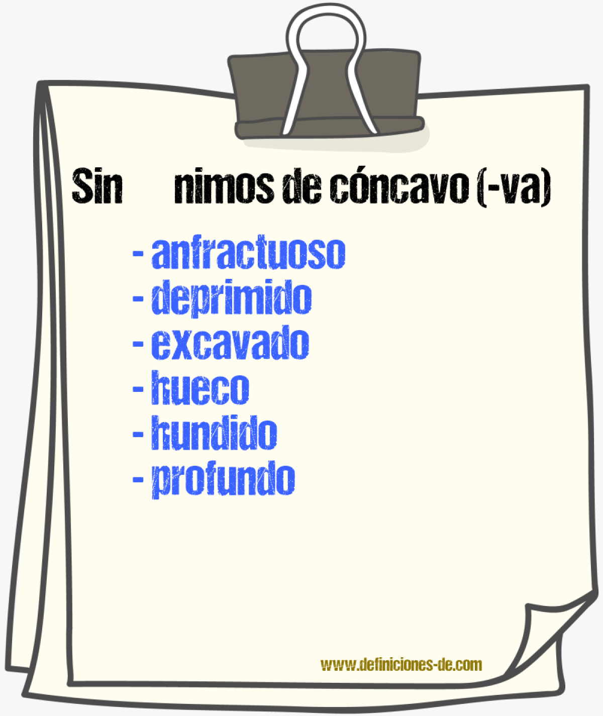 Sinnimos de cncavo