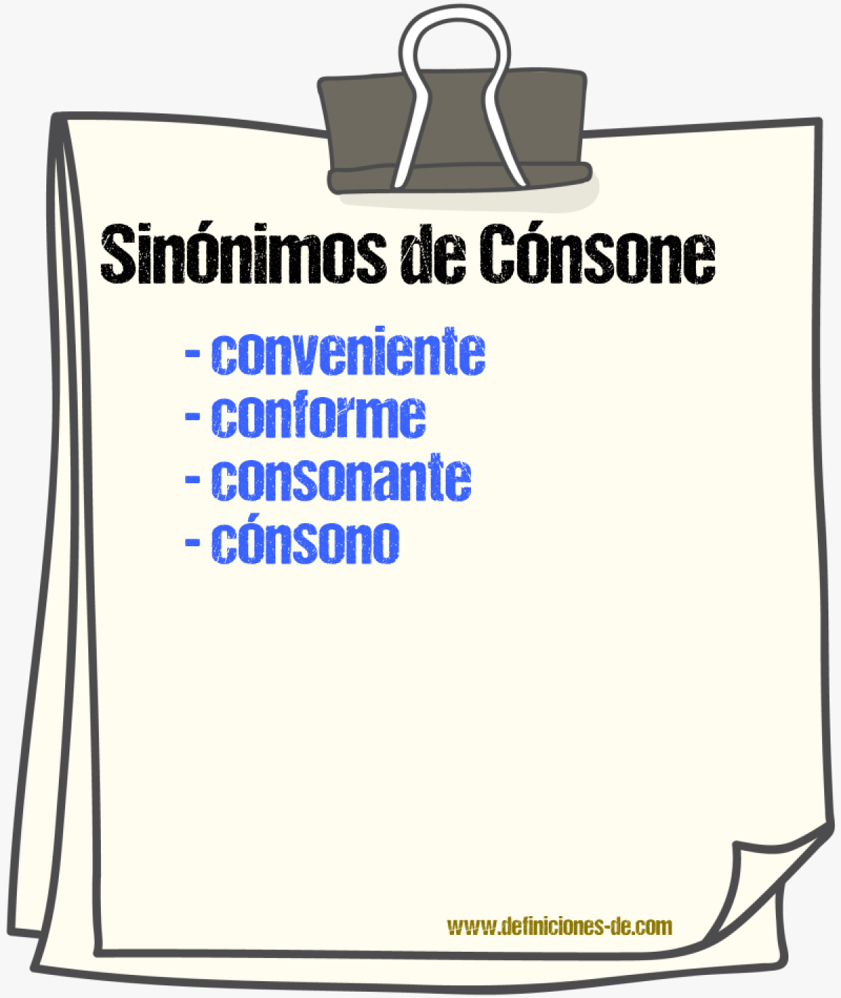 Sinnimos de cnsone