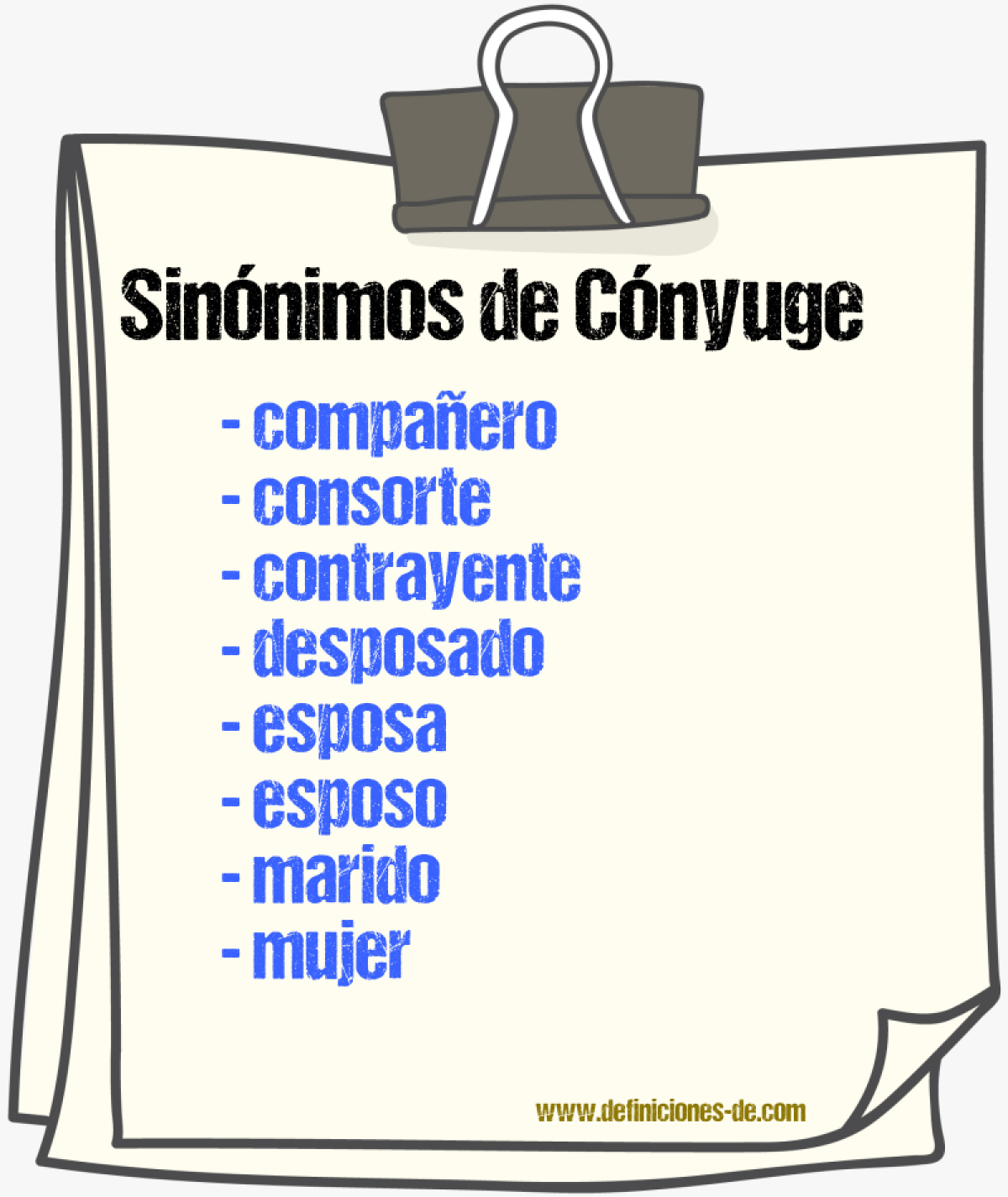 Sinnimos de cnyuge