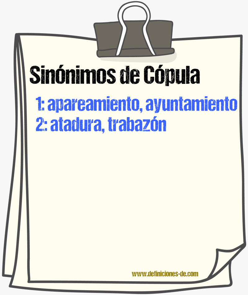 Sinnimos de cpula