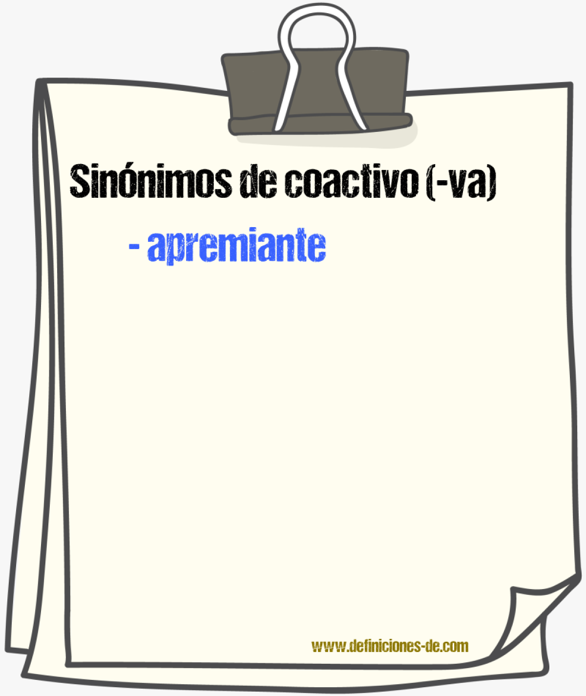 Sinnimos de coactivo