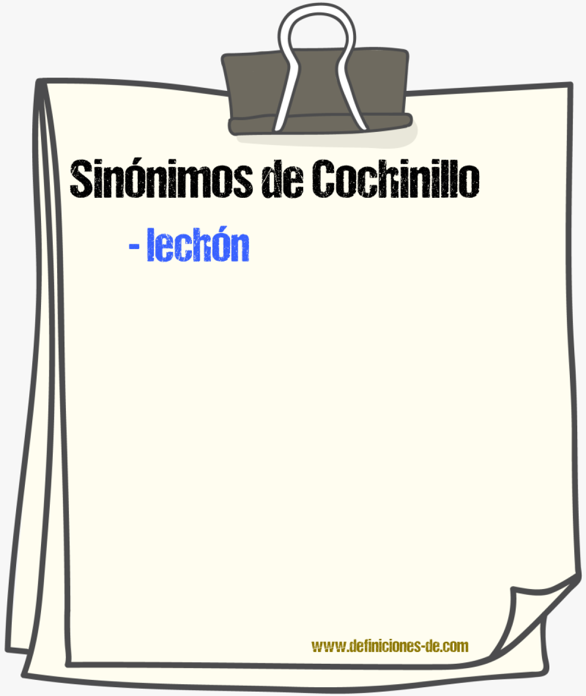 Sinnimos de cochinillo