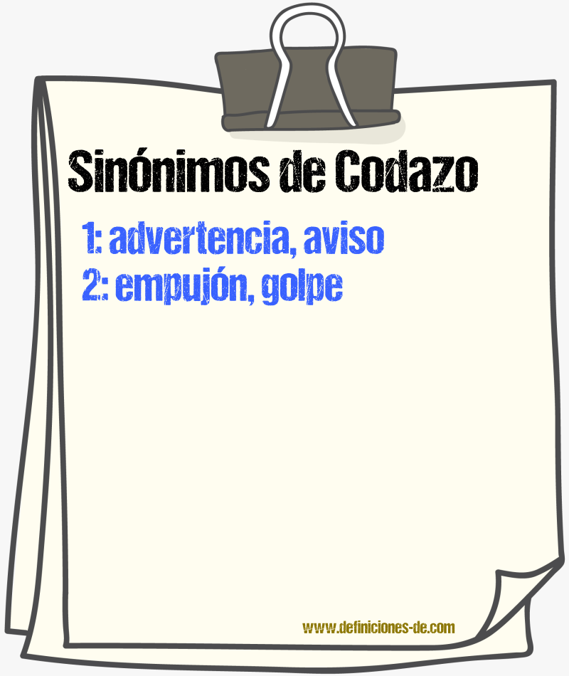 Sinnimos de codazo