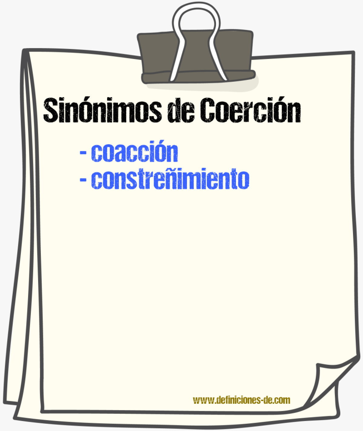 Sinnimos de coercin