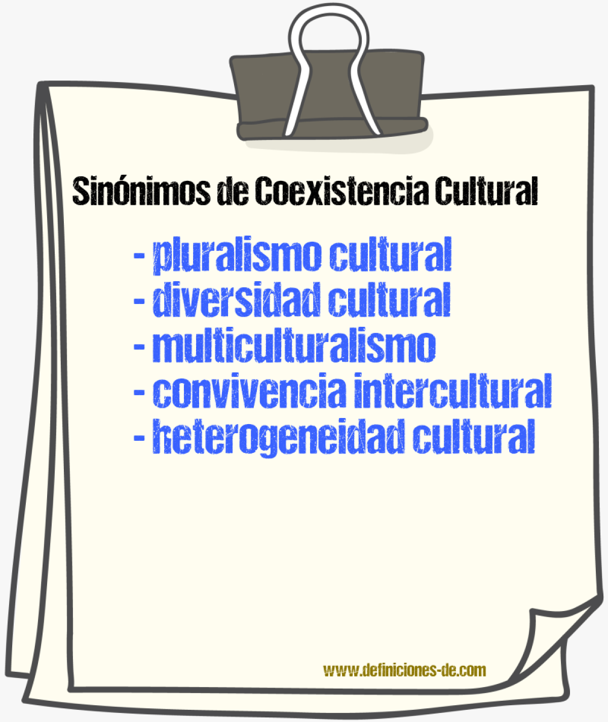 Sinónimos de coexistencia cultural