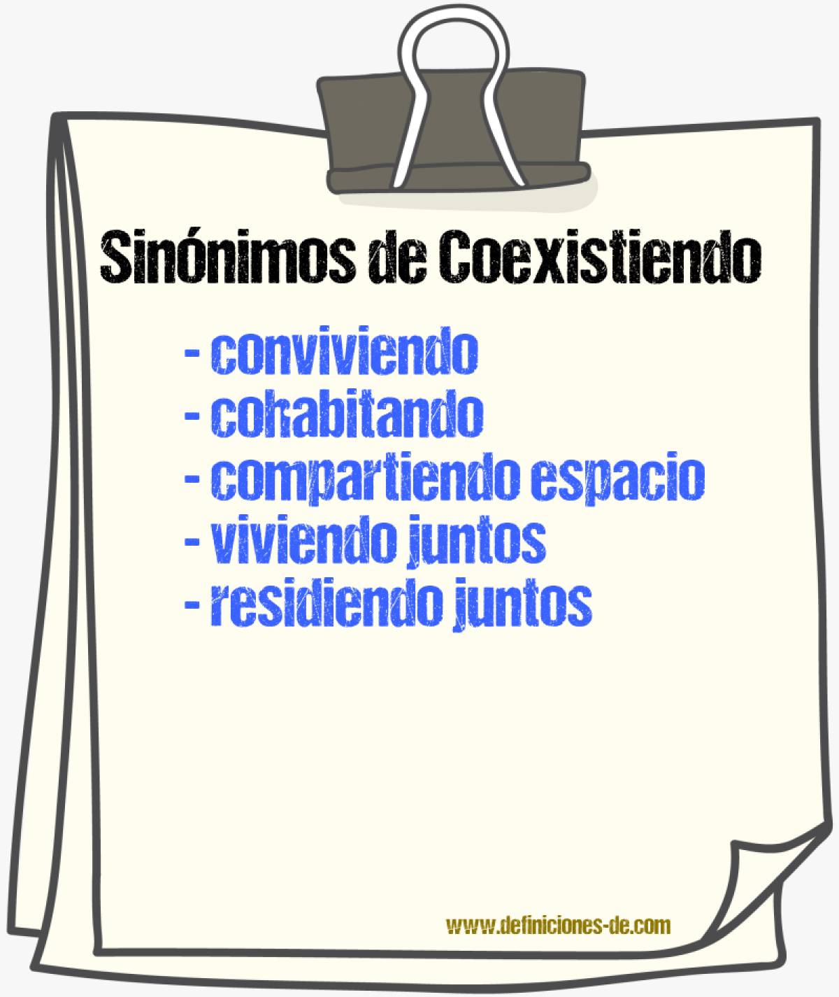 Sinónimos de coexistiendo