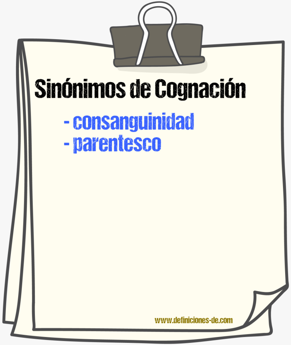 Sinnimos de cognacin