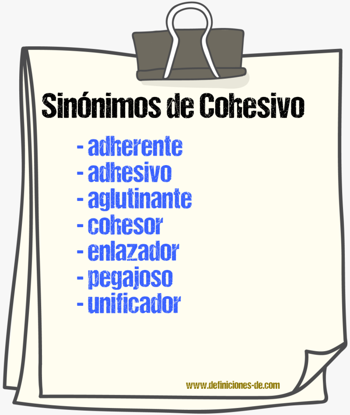 Sinnimos de cohesivo