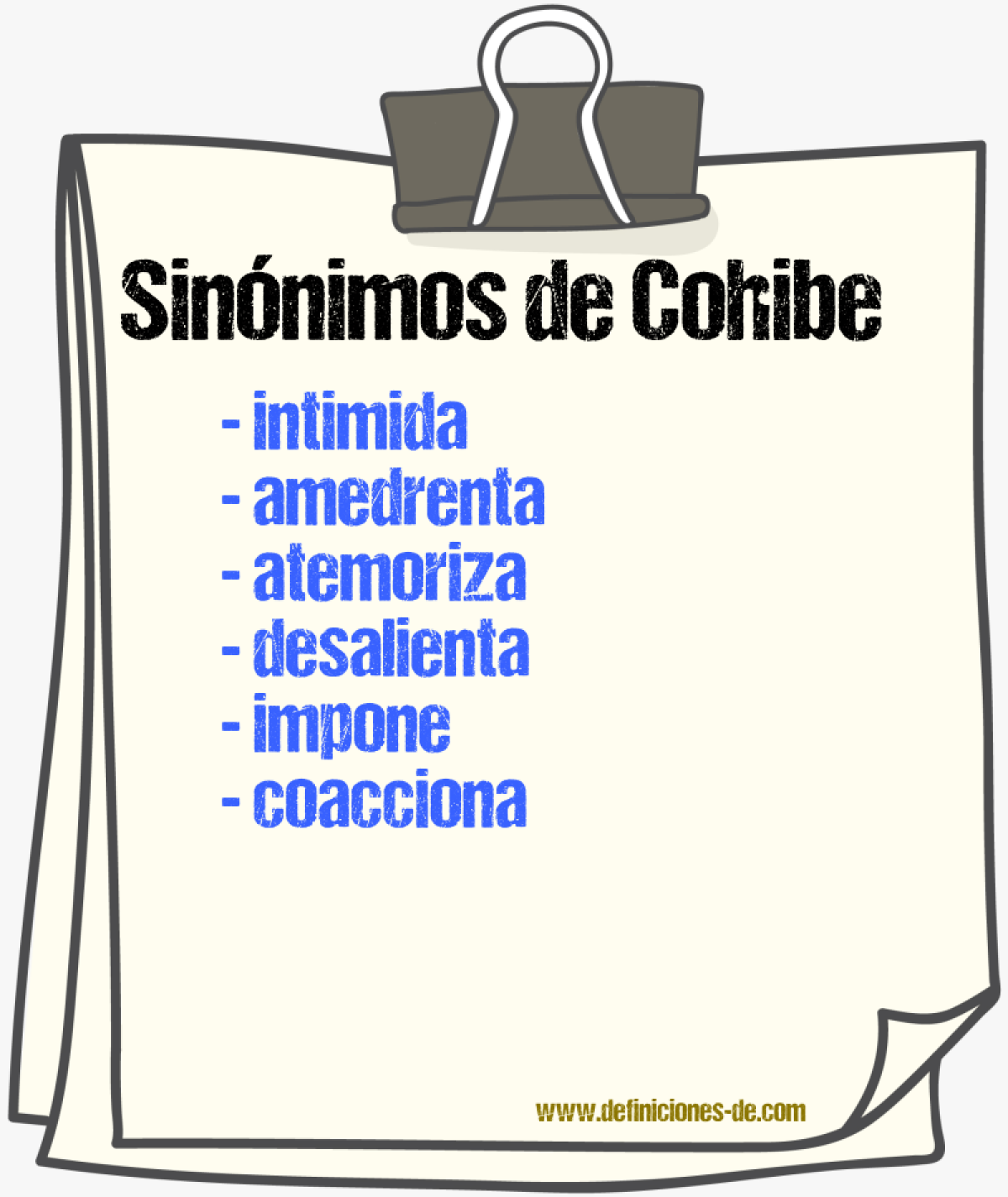 Sinónimos de cohibe