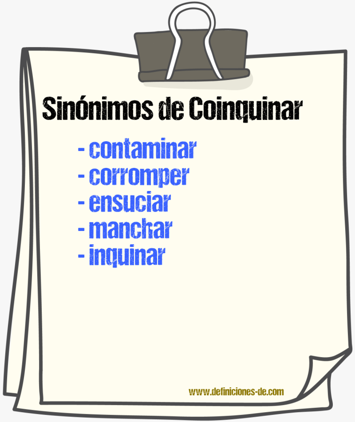 Sinnimos de coinquinar